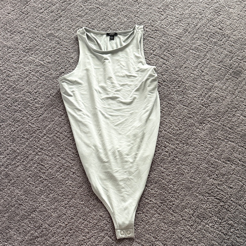 Express Light Mint Green Sleeveless Bodysuit